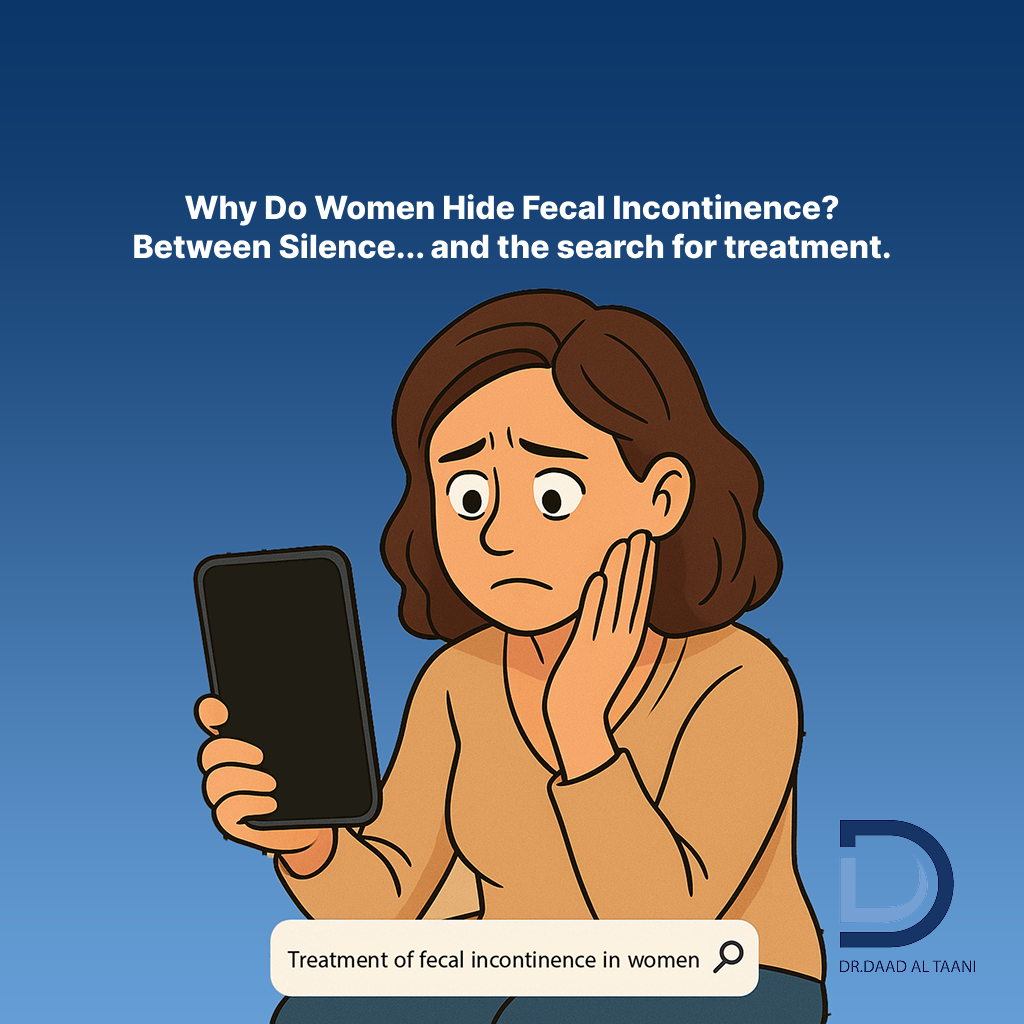 Why do women hide their fecal incontinence problems Between silence and seeking treatment, with Dr. Daad Al-Taani's clinic, the best hemorrhoid specialist in Dubai