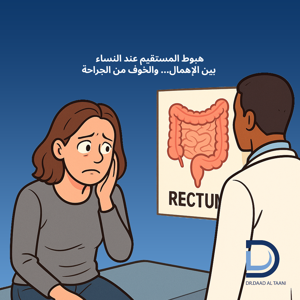 هبوط المستقيم عند النساء بين الإهمال والخوف من الجراحة مع عيادة د. دعد الطعاني افضل طبية بواسير للنساء فى الامارات