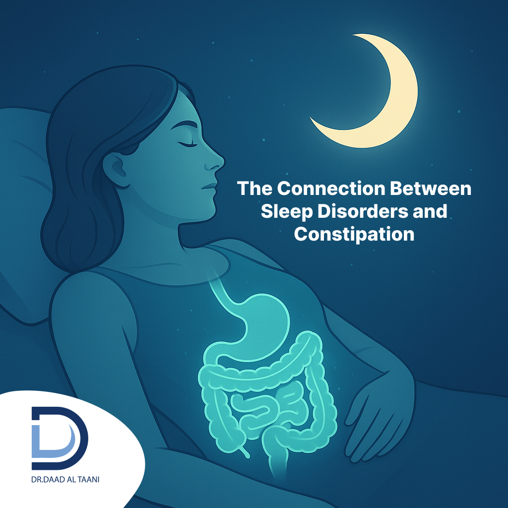 What is the relationship between sleep disorders and constipation With Dr. Daad Al-Taani's Clinic, the best hemorrhoid specialist in Dubai