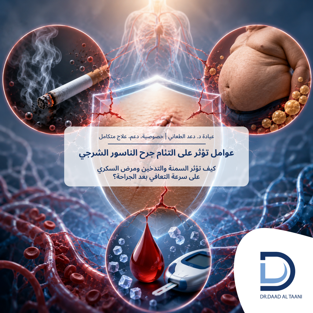 كيف تؤثر السمنة والتدخين ومرض السكري على التئام جرح الناسور الشرجي؟ مع عيادة د